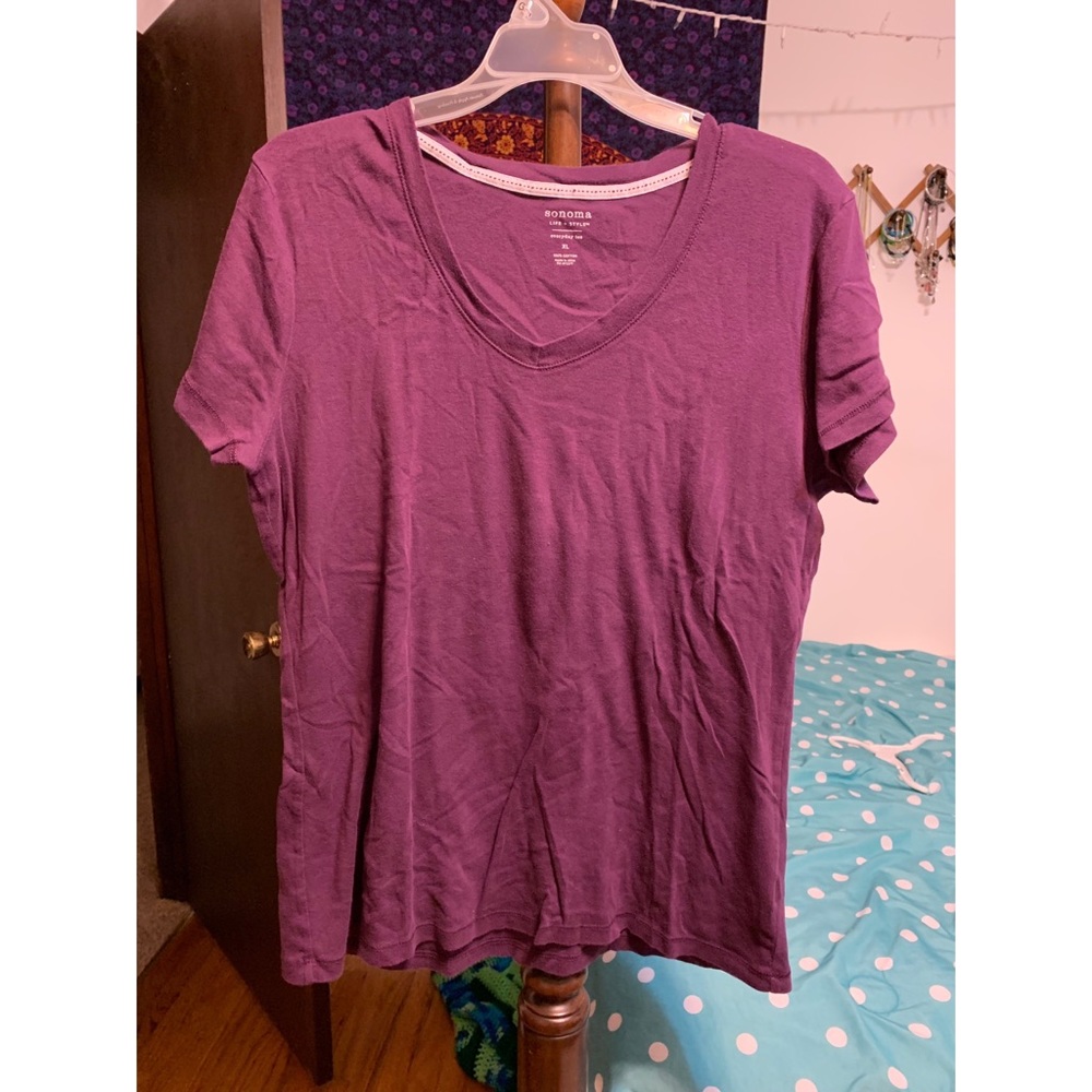 sonoma brand basic purple t-shirt